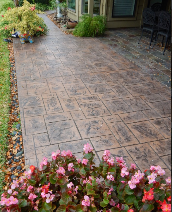 Picture of stamped concrete patio in Ann Arbor.